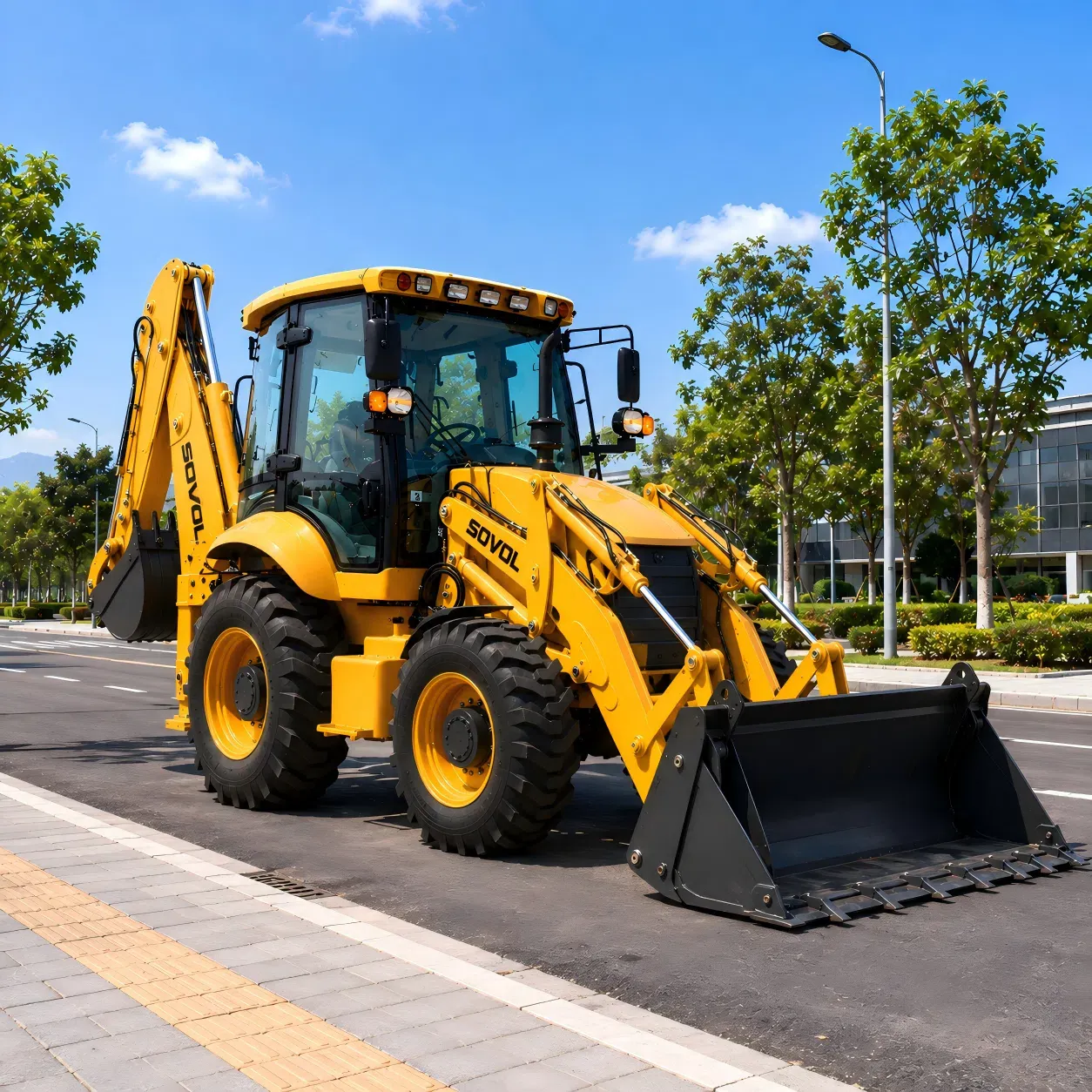 Backhoe Loader untuk Pemeliharaan Kota