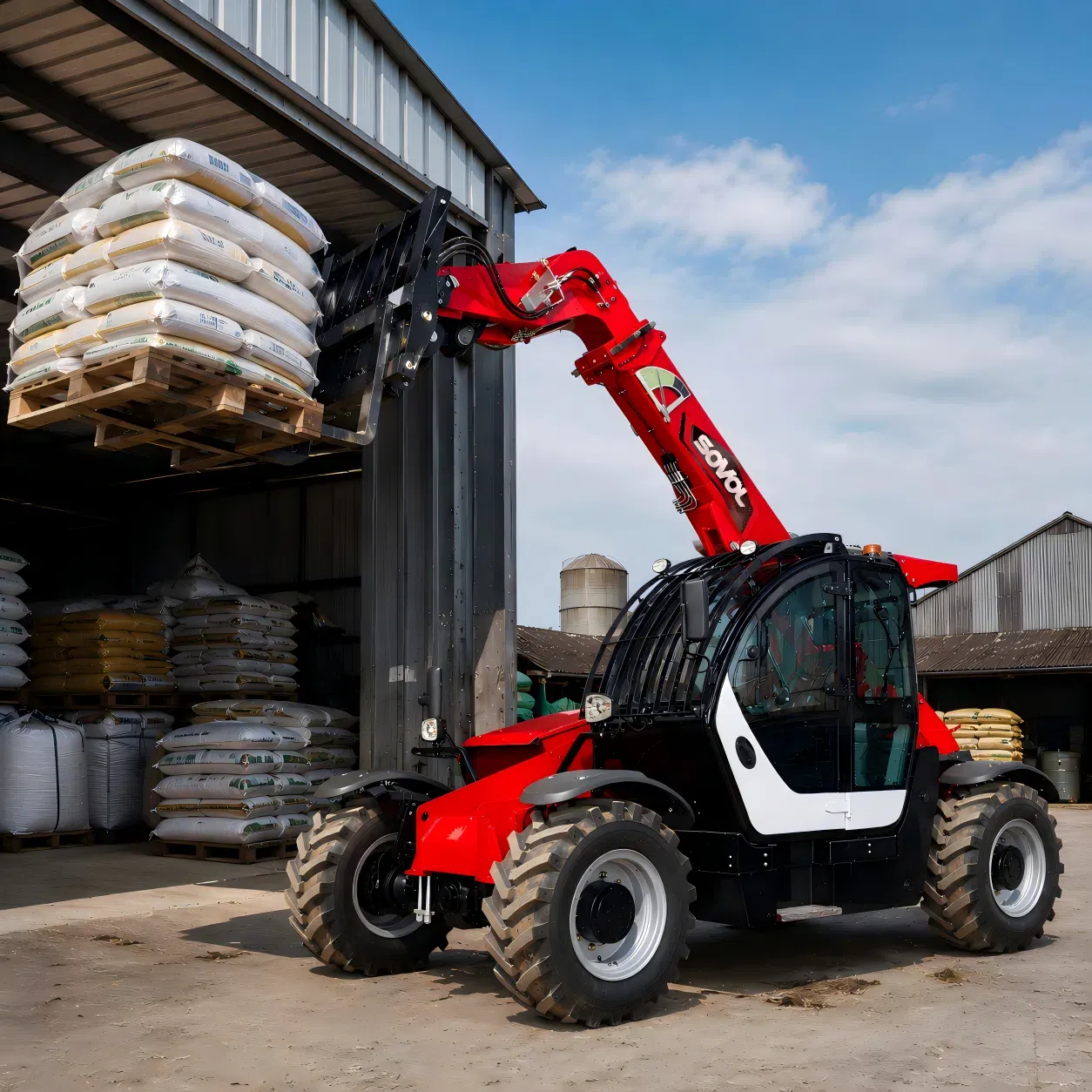 3.5 Ton Telehandler Çiftlikler ve Tarımsal Malzeme Taşıma İçin