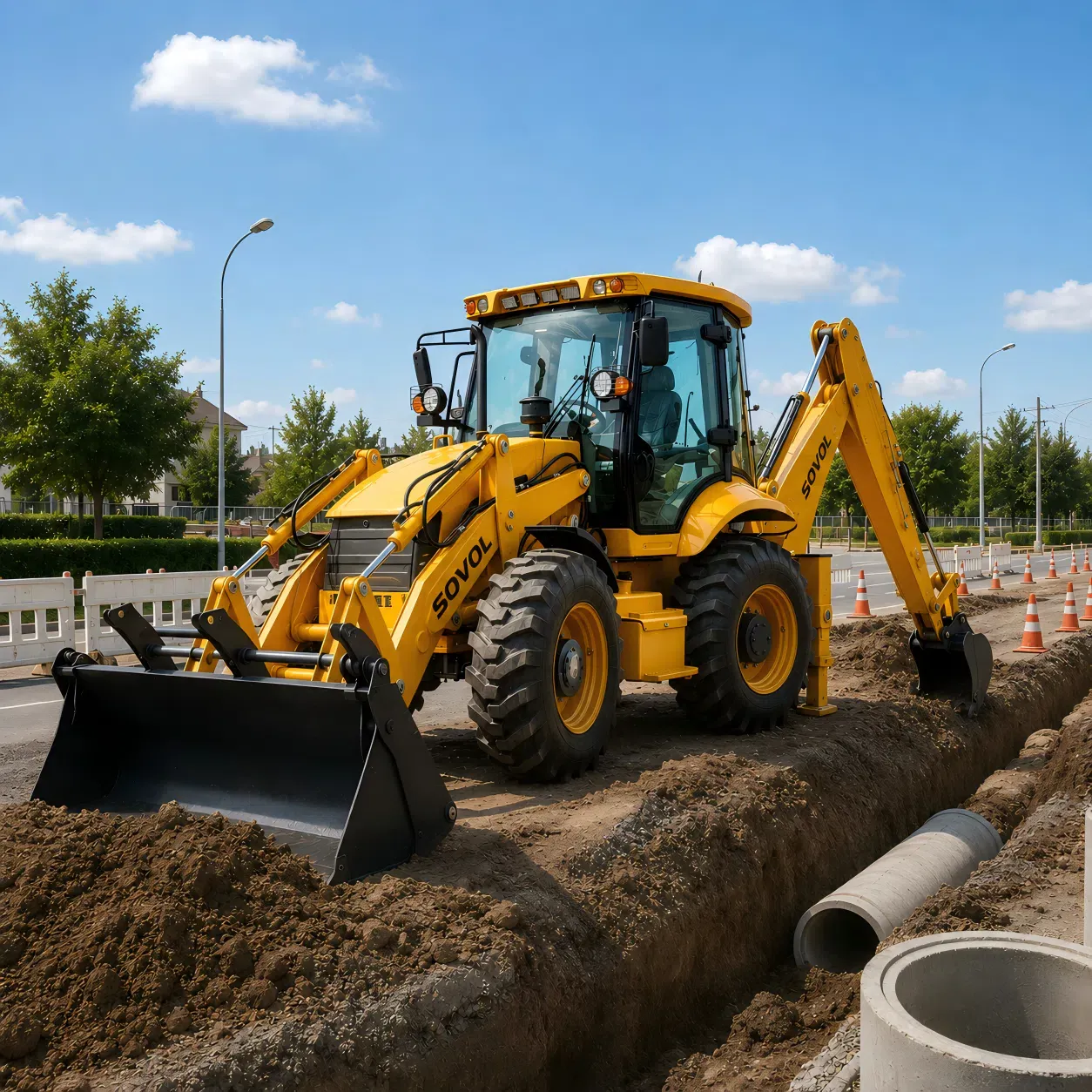 Kepçeli Yükleyici (Backhoe Loader) Altyapı Projeleri İçin