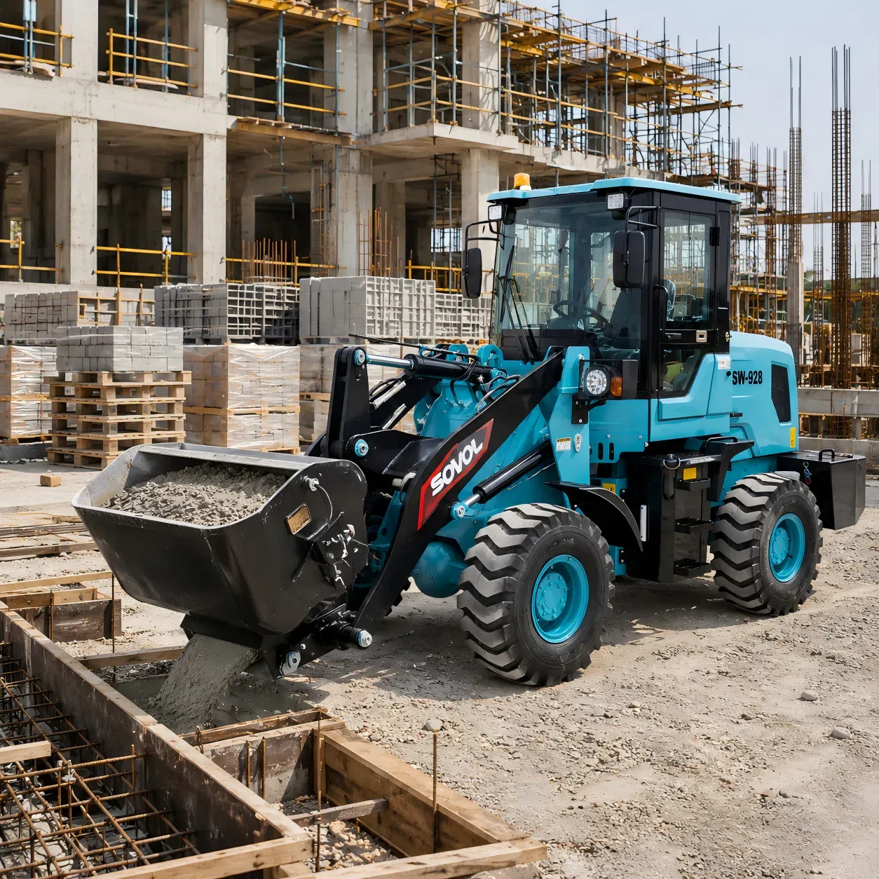 Tekerlekli Yükleyici Beton Karıştırma Kepçesi