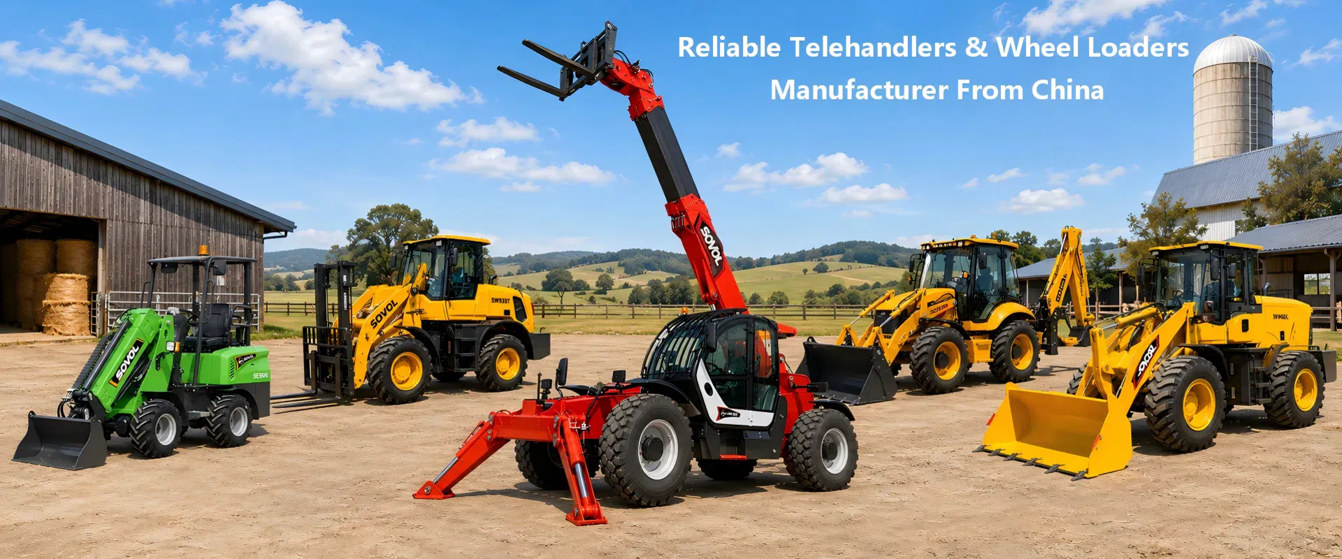 Reliable SOVOL telehandlers and wheel loaders for farming, material handling and construction applications.