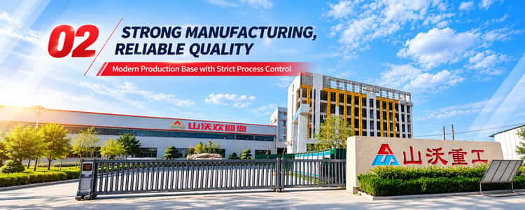Base produttiva di macchinari pesanti e ingresso della fabbrica SOVOL a Qingzhou, Shandong, Cina